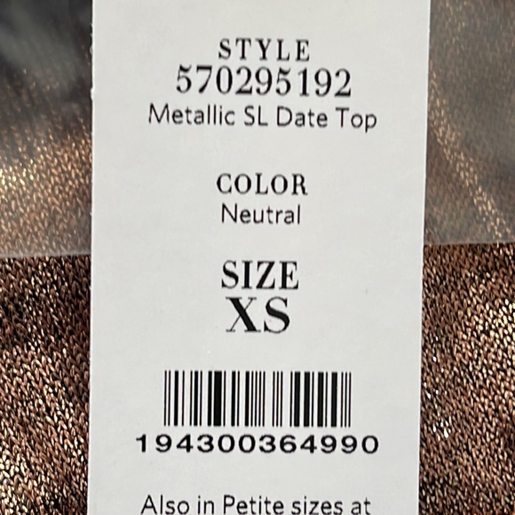 WHBM Metallic Copper  Banded Halter Top -XS - Picture 8 of 12